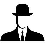 Sticker decorativ, Barbat misterios, Negru, 100x83 cm