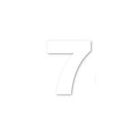 Sticker decorativ, Cifre autoadezive, Cifra 7, inaltime 20 cm, alb