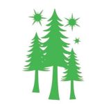 Sticker decorativ, Braduti, Verde, 110x160 cm