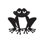 Sticker decorativ, Broscuta, Negru, 50x43 cm