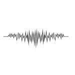 Sticker decorativ, Frecventa, Negru, 170x53 cm