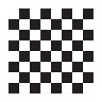 Sticker decorativ, Tabla sah, Negru, 27x27 cm
