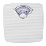 Cantar mecanic pentru persoane, Wenko, Bathroom Scale, 27 x 26.5 x 4.5 cm, metal/plastic, alb