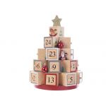 Calendar Advent in forma de brad, Decoris, multicolor