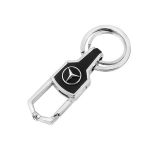 Breloc metalic, Mercedes, cu carabina, negru