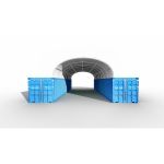 Acoperis Container 10x12 m - 120m&sup2; - alb - Corturi24