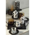 Set cesti de cafea, Beros, 973BRS1601, Portelan, 5 x 5 x 7 cm, 80 ml, 6 piese, Multicolor