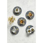 Set cesti de cafea, Beros, 973BRS1607, Portelan, 6 x 6 x 5 cm, 90 ml, 6 cesti cafea, Multicolor