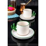 Set cesti de cafea, Doreline, 612DRL1109, Ceramica, Alb