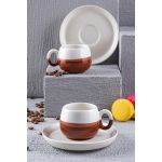 Set cesti de cafea, Doreline, 612DRL1111, Ceramica, Maro