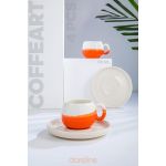 Set cesti de cafea, Doreline, 612DRL1116, Ceramica, Portocaliu