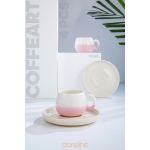 Set cesti de cafea, Doreline, 612DRL1119, Ceramica, Roz