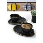 Set cesti de cafea, Keramika, 275KRM1494, Ceramica, Negru
