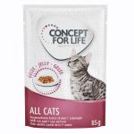 12x85g All Cats în gelatină Concept for Life Hrană umedă pisici