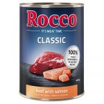 24x400g Vită și somon Rocco Classic hrană umedă pentru câini