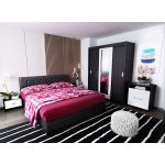 Pat Dormitor Tapitat Wenge Ferrara 160x200