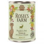 6 x 400g Rosie's Farm Adult Hrană câini - Vânat & fazan cu somon