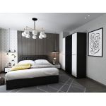 Set Mobila Dormitor Mario 4U 4 piese tapitat wenge