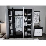 Set Mobila Dormitor Mario 3U 6 piese tapitat wenge