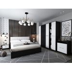 Set Mobila Dormitor Mario 4U 6 piese tapitat alb