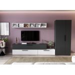 Living Pati 108 - Mobila Sufragerie Gri + Alb