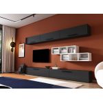 Living Pati 124 - Mobila Sufragerie Gri Antracit + Alb