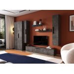 Living Pati 129 - Mobila Sufragerie Gri Beton