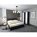 Set Mobila Dormitor Mario 3U 4 piese tapitat wenge
