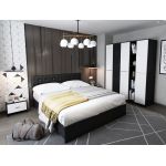 Set Mobila Dormitor Mario 3U 5 piese tapitat wenge
