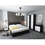 Set Mobila Dormitor Mario 3U tapitat wenge