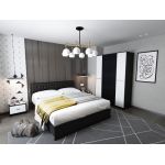 Set Mobila Dormitor Mario 4U 4 piese tapitat wenge