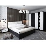 Set Mobila Dormitor Mario 4U 5 piese tapitat alb