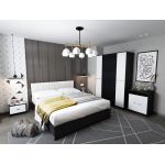 Set Mobila Dormitor Mario 4U tapitat alb