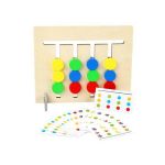 Joc Montessori &ndash; Labirint asociere culori si fructe 2 in 1, 7Toys