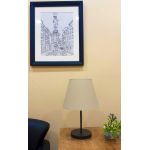 Lampa de masa, FullHouse, 390FLH1705, Metal, Bej/Negru