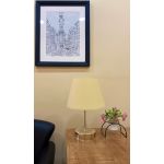 Lampa de masa, FullHouse, 390FLH1708, Metal, Crem / Argintiu