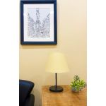Lampa de masa, FullHouse, 390FLH1710, Metal, Crem/Negru