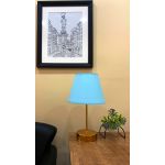 Lampa de masa, FullHouse, 390FLH1717, Metal, Albastru / Auriu