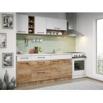 Set Mobila Bucatarie Gastro 180 Alb/Stejar - C05