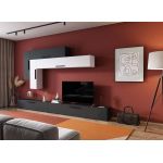 Living Pati 151 - Mobila Sufragerie Gri Antracit + Alb