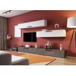 Living Pati 161 - Mobila Sufragerie Gri Beton + Alb