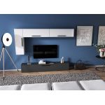 Living Pati 175 - Mobila Sufragerie Gri Antracit + Alb
