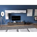 Living Pati 177 - Mobila Sufragerie Gri Beton + Alb