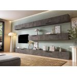 Living Pati 198 - Mobila Sufragerie Gri Beton