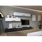 Living Pati 205 - Mobila Sufragerie Gri Antracit + Alb