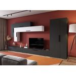 Living Pati 151 - Mobila Sufragerie Gri Antracit + Alb