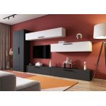 Living Pati 159 - Mobila Sufragerie Gri Antracit + Alb