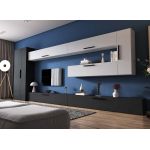 Living Pati 179 - Mobila Sufragerie Gri Antracit + Alb