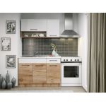 Set Mobila Bucatarie Gastro 120 Alb/Stejar - C19
