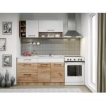 Set Mobila Bucatarie Gastro 140 Alb/Stejar - C09